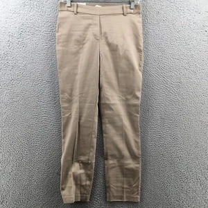 H&M Ankle Trouser Dress Pants Womens 8 (Actual 30X26) Beige Mid Rise Casual Zip - Picture 1 of 17