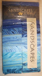 Artisan Spirit Sandscapes Strips 40 Streifen Quiltstoff Patchworkstoff BLAUTÖNE - Bild 1 von 5