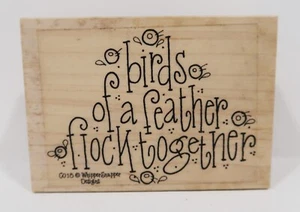 Sello de goma Whipper Snapper Designs de 1990, C018 Birds of a Feather Flock - Imagen 1 de 3