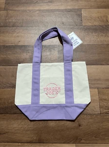 Trader Joe’s Pastel Purple Mini Canvas Tote Bags 2025 Limited Edition Neu mit Etikett - Bild 1 von 3