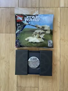 LEGO Star Wars Battle of Yavin Coin 5008818 AND AAT Polybag 30680 May 4th GWP - Picture 1 of 2