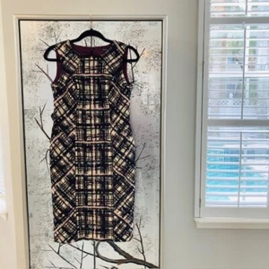 Brooks Brothers $498 Womens 4P Petite Made in Italy Plaid Print Sheath Dress - Picture 1 of 11