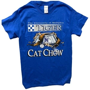 the university of memphis S small blue Short Sleeve Crew Neck T-Shirt basketball - Picture 1 of 4