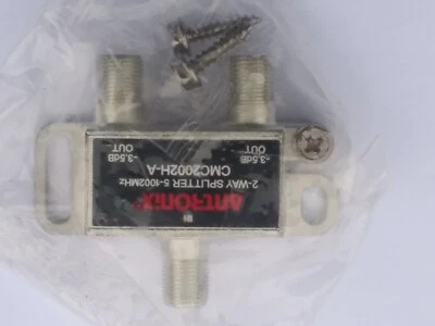 2-WAY CABLE TV ANTENNA POWER PASSING SPLITTER 5 - 1002 MHz - Image 1 of 2