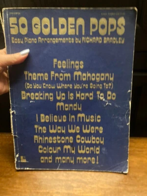 1970's Golden Pops Easy Piano Arrangements Sheet Music Book Richard Bradley - Image 1 of 4