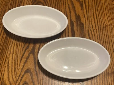 4 Oval Baking Dishes White Porcelain 8” Libbey - Image 1 of 3