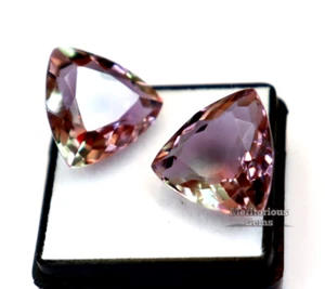 Par de piedras preciosas sueltas certificadas corte billón de 20 quilates cambio de color alejandrita natural - Imagen 1 de 9