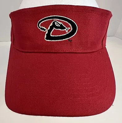 Arizona Diamondbacks Visor Hat Strap Back Red Snake “D” Logo - Image 1 of 4