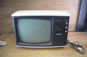Vintage 1970s Westport RP--205 A 12" B&W CRT TV White | Tested & Working - Picture 1 of 10