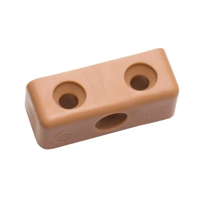 100 x Beech Modesty Blocks Kitchen Cabinet Cupboard Fixing Joint Connector - Image 1 of 3
