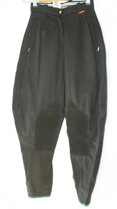 HORKA Korfu Trunierhose Reithose Damen Kniebesatz Stretch Gr 36 Baumwoll schwarz - Foto 1 di 6
