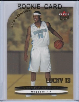 CARMELO ANTHONY ROOKIE CARD 2003/04 Fleer Ultra Basketball GOLD MEDALLION $$ RC  - Image 1 of 2
