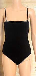 Victoria Secret Black Luxe Cable-Knit w/Rhinestones Bodysuit Size L (12- 14) - Picture 1 of 9