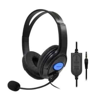 CUFFIE GAMING PER PS4 PC XBOX ONE AURICOLARE CON MICROFONO E CONTROLLO VOLUME - Immagine 1 di 4