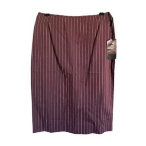 Jean Paul Gaultier classique y2k office siren pinstripe burgundy mini skirt - Picture 1 of 5
