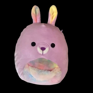 Squishmallow 10" Kiki the Kangaroo; Purple and Rainbow Kangaroo with Front Pouch - Picture 1 of 2