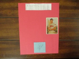 GUS ZERNIAL(D-2011)Signed Trimmed Index Card w/8 x 11 Display w/1957 Topps Card - Picture 1 of 6