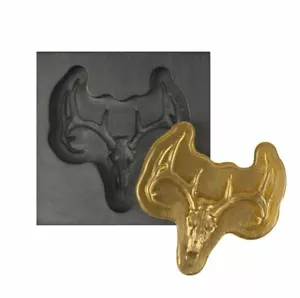 Small Deer Skull 3D Graphite Ingot Mold Silver Gold Copper Tin Metal Casting - Picture 1 of 2