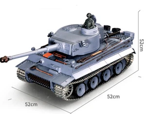 Tanque de radiocontrol remoto Heng largo tigre alemán pistas de un metal 7,0 V Reino Unido - Imagen 1 de 6