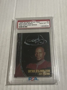 1998 Skybox Star Trek Benjamin Sisko The Captains Series /1200 3/4 PSA 10 Pop 6 - Bild 1 von 2