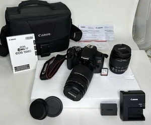 Canon EOS Rebel T7 DSLR Camera + 18-55mm & 75-300mm Lenses + Bag + More - Picture 1 of 24