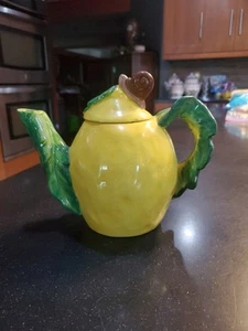 Vintage Lemon With A Snail Teapot - Picture 1 of 16