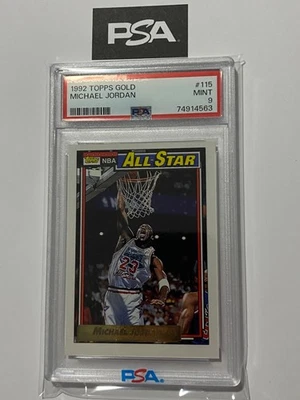 1992 Topps Gold Michael Jordan #115 PSA 9 - Image 1 of 2