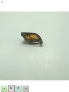 Vintage Baltic Amber With Insect Inclusions In Silver Brooch/ Pin - Picture 1 of 4