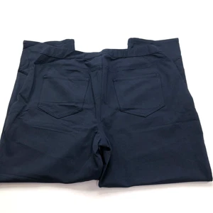 J. Jill Ponte Slim Leg Pull On Large Petite (Fit 34W 27L) Mid Rise Pants Blue - Picture 1 of 11