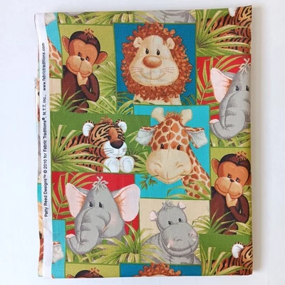 Fabric Traditions Patty Reed "Jungle Babies" Faces Cotton Quilt Fabric 1yd x 45" - Image 1 of 4