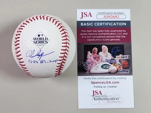 Alex Speas Signed 2023 World Series Baseball JSA COA Texas Rangers 23 WS Champs - Picture 1 of 9