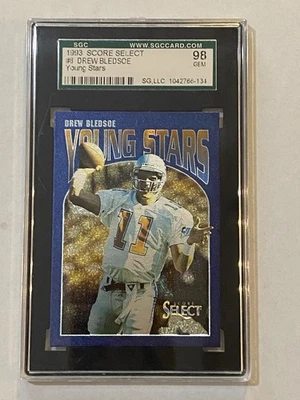 1993 Score Select - Young Stars Drew Bledsoe #8 (RC) - Image 1 of 2