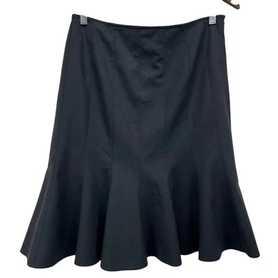 Falda acampanada negra hasta la rodilla Alfani Essentials de colección años 90 para mujer talla 8 lana Foto 1 de 4