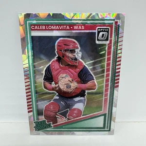 2025 Panini Donruss Caleb Lomavita RP Optic Cracked Ice Prizm #149 Numbered /25 - Bild 1 von 3