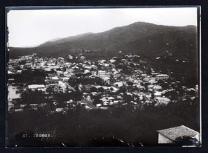 1880 - Saint Thomas City View Caribe foto original albúmina albúmina vintage - Imagen 1 de 1