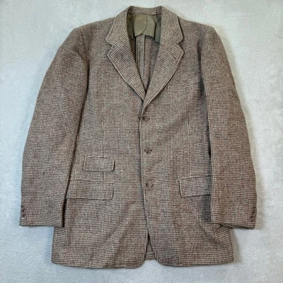 Chaqueta Blazer DE COLECCIÓN Harris Tweed Para Hombres 40R Abrigo Deportivo Pata de Gallo Lana 3 Botones Foto 1 de 4