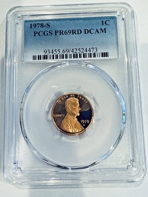 1978-S LINCOLN 1c Memorial ~ PCGS PR69RD Deep Cameo ~ Pristine! ~ NFC Chipped - Image 1 of 2