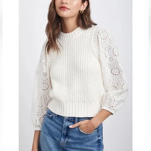 Rails Dhalia Ivory Sweater Sz M NWT $228 - Picture 1 of 6