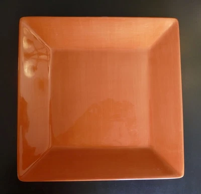 Set of 3 Corsica Square Dinner Plate 10 3/8" Clementine Orange - Image 1 of 3