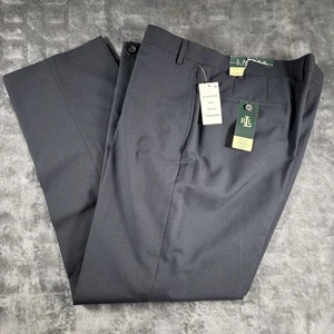 Polo Ralph Lauren nuova con etichette vestibilità classica pantaloni chino davanti piatto blu navy 40x30 vestito - Foto 1 di 12