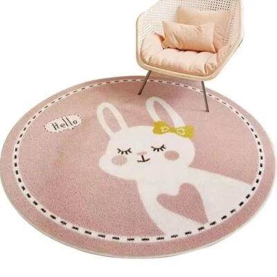 Circular Cartoon Carpet Pashmina Children Bedroom Bedside Living Room Porch Mat - Image 1 of 4