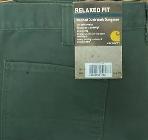 Carhartt WASHED DUCK ARBEITSLATZHOSE HERREN ARMEEGRÜN ENTSPANNT UTILITY HOSE LISTE $ 50 - Bild 1 von 9