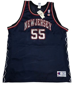 Vintage Jayson Williams Signed New Jersey Nets Champion Trikot XXL Neu Mit Etikett - Bild 1 von 11