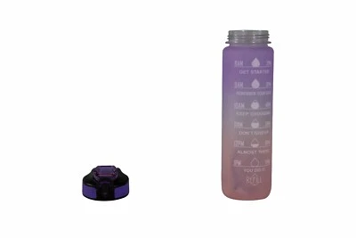 32盎司1升激励水瓶带时间标记和电解质包装 — 第 1/4 张图片