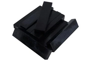 Bone Nut Blanks - Dyed Black - 2.22" x .47" x .25" - 10 pack - Picture 1 of 2