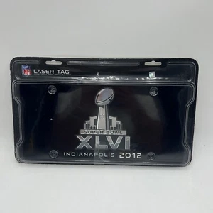 NFL LASER TAG SUPER BOWL XLVI 2012 INDIANAPOLIS CAR TAG LICENSE PLATE - GIANTS - Picture 1 of 10