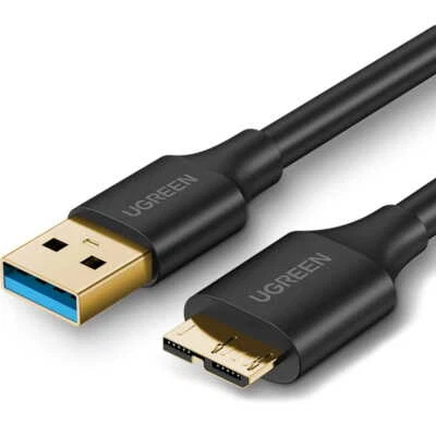 Cable USB-A 3.0 - Micro USB-B SuperSpeed 5Gbps 1 m Ugreen cable de datos negro