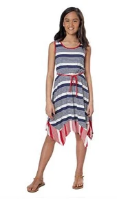 Paper Doll Girl's Striped Casual Dress, 14 - Picture 1 of 1