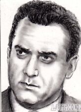 ACEO Original signed sketch Art card- Perry Mason-Raymond Burr-Luther