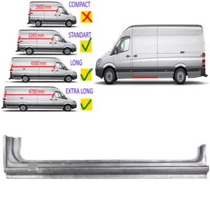 906 Mercedes Sprinter 06- VW Crafter 05- puerta corredera umbral chapa de reparación - L - Imagen 1 de 1